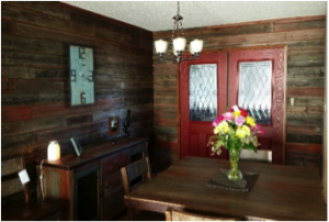 Feature wall with Barnwood finish